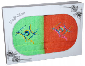 Prezent Komplet Dwóch Ręczników 70x140 Z Haftem