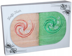 Prezent Komplet Dwóch Ręczników 70x140 Z Haftem
