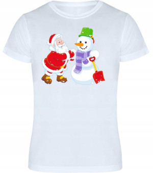 T-shirt Koszulka Męska Świąteczna Mikołaj - Xxl