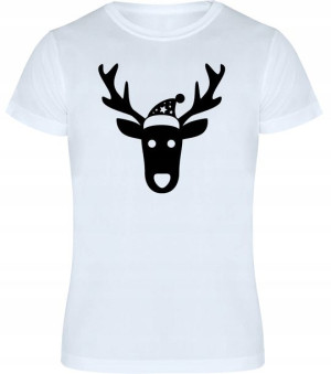 T-shirt Koszulka Męska Świąteczna Renifer - Xxl