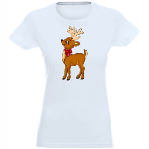 T-shirt Koszulka Damska Świąteczna Renifer - Xl