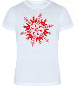 T-shirt Koszulka Męska Świąteczna Śnieżynka - Xxl