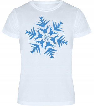 T-shirt Koszulka Męska Świąteczna Śnieżynka - Xxl