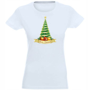 T-shirt Koszulka Damska Świąteczna Nadruk - Xl