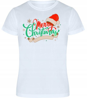 T-shirt Koszulka Męska Świąteczna Nadruk - S