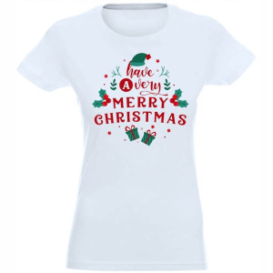 T-shirt Koszulka Damska Świąteczna Nadruk - Xl