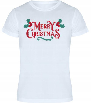 T-shirt Koszulka Męska Świąteczna Nadruk - Xl