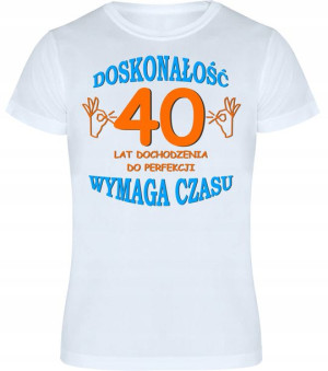 T-shirt Koszulka Męska Prezent Urodziny 40 - L