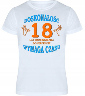T-shirt Koszulka Męska Prezent Urodziny 18 - Xl