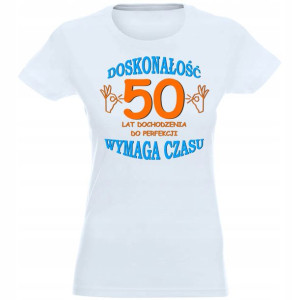 T-shirt Koszulka Damska Prezent Urodziny 50 - Xl