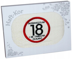 Ręcznik 70x140 Z Haftem Na Prezent 18 Urodziny