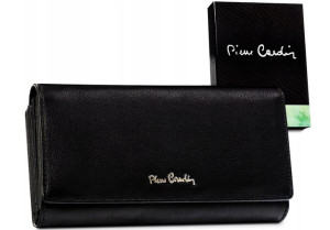 Klasyczny, skórzany portfel damski — Pierre Cardin