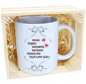 Prezent Kubek Z Nadrukiem Dla Babci W Skrzynce