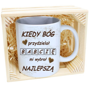 Prezent Kubek Z Nadrukiem Dla Babci W Skrzynce