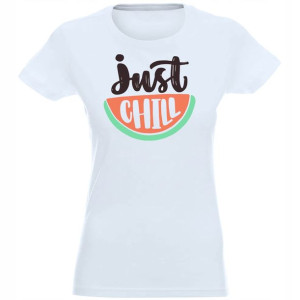 T-shirt Koszulka Damska Nadruk Just Chill Xl