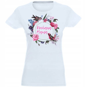 T-shirt Koszulka Damska Nadruk Kochana Mama Xl