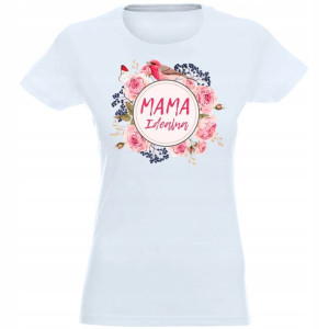 T-shirt Koszulka Damska Nadruk Mama Idealna M