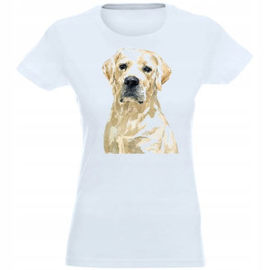 T-shirt Koszulka Damska Nadruk Labrador Xl