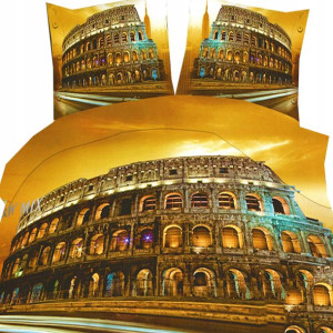 Ekskluzywna Pościel 3D Satyna Bawełniana 160x200cm