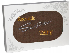 Ręcznik Z Haftem Dla Dzień Ojca 70x140 Na Prezent