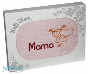 Ręcznik Z Haftem Dla Mamy 70x140 Prezent Pudełko