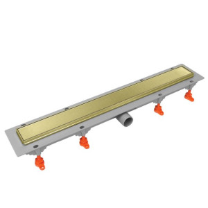 Odpływ liniowy 65cm DUO ruszt złoty szczotkowany (GL2144GB)