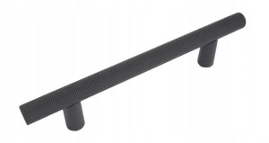 Uchwyt meblowy reling prążkowany loft LUCA czarny mat  l-384/434 mm