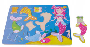 Puzzle Drewniane Syrenka Dla Dzieci - Sun Baby