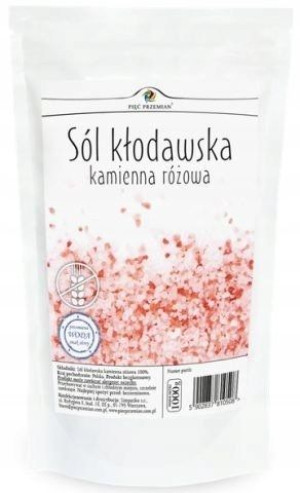 Sól Kłodawska Kamienna Różowa 1kg - Pięć Przemian