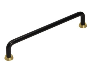 Uchwyt meblowy relingowy LOFT  US18 czarny mat/złoty mat  160 mm