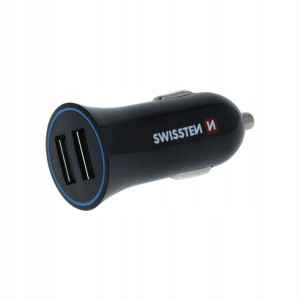 Ładowarka Samochodowa 2.4A 2x USB + Kabel USB-C Sw