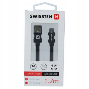 Kabel / Przewód w oplocie USB / Micro USB 1.2 m Sw
