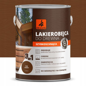 Lakierobejca do drewna 5L DĄB CIEMNY