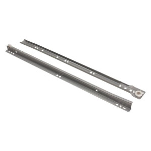 Prowadnica meblowa rolkowa SREBRNA, L-600 mm L+P
