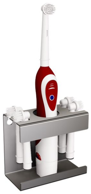Uchwyt na szczoteczkę elektryczną i 4 końcówki TECHNIC  338/SG INOX