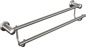 Podwójny wieszak na ręczniki reling Chrom 80 cm