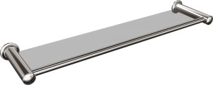 Półka łazienkowa szklana 50 cm (Chrom)