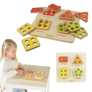 Drewniany Sorter Kształtów Figury Geometryczne Liczenie Masterkidz Montesso