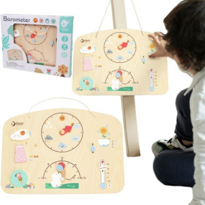 CLASSIC WORLD Tablica Edukacyjna Barometr Nauka dla Dzieci Stacja Pogodowa