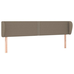 Zagłówek uszak, taupe, 163x23x78/88 cm, tkanina