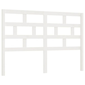 Wezgłowie łóżka, białe, 126x4x100 cm, lite drewno sosnowe