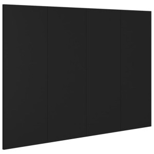 Wezgłowie łóżka, czarne, 120x1,5x80 cm, materiał drewnopochodny