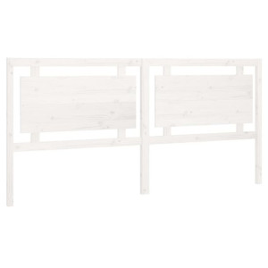 Wezgłowie łóżka, białe, 205,5x4x100 cm, lite drewno sosnowe