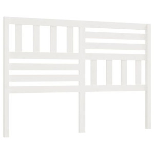 Wezgłowie łóżka, białe, 146x4x100 cm, lite drewno sosnowe
