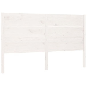 Wezgłowie łóżka, białe, 146x4x100 cm, lite drewno sosnowe
