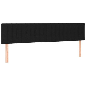 Zagłówki do łóżka, 2 szt., czarny, 100x5x78/88 cm, tkanina