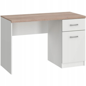 Biurko Sofia 1d1s 120cm Białe/dąb Sonoma Mafmeble