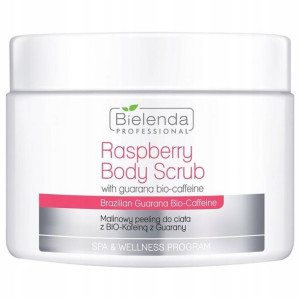 Bielenda malinowy peeling z bio-kofeiną, 550g