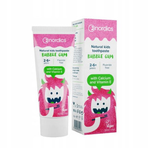 Nordics Pasta bez fluoru dla dzieci 2-6+, 75ml