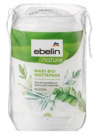 Ebelin, Waciki kosmetyczne, maxi, BIO, 40 sztuk